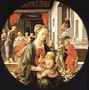 Fra Filippo Lippi Madonna and Child with Stories from the Life of St.Anne Sweden oil painting reproduction